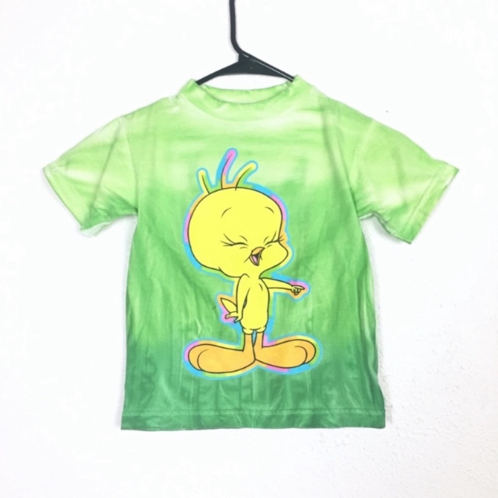 Vintage looney tunes tweety bird tie dye graphic tee size 4 retro 90s